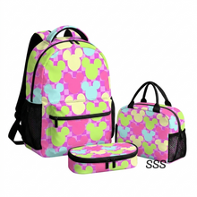 Load image into Gallery viewer, Back To School Customizable 3 Piece Backpack Set