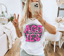 Load image into Gallery viewer, Pink Lace Mascot Bow Dropdown TRANSFER CAP FEB