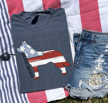 Load image into Gallery viewer, Patriotic Dog Designs Black Text SWD MAY DROPDOWN TRANSFER