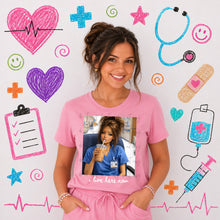 Load image into Gallery viewer, I Live Here Now Nurse Hair Color DROPDOWN DTF TRANSFER TUESDAY