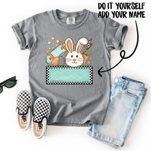 Load image into Gallery viewer, Bunny Skate Checker Egg Customized Name Plate DROPDOWN DTF TRANSFER SDD FEB 26