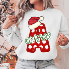 Load image into Gallery viewer, Dotted Letter Santa Hat Mascot DROPDOWN TRANSFER CSD