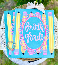 Load image into Gallery viewer, School Grades Pencil Stripes Frame DROPDOWN TRANSFER TCC JUNE 26