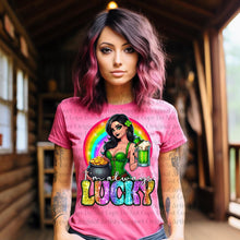 Load image into Gallery viewer, I’m Always Lucky Glitter Lady TRANSFER