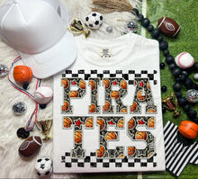 Load image into Gallery viewer, Basketball Faux Embroidery Checkered Mascots DROPDOWN TRANSFER CAP