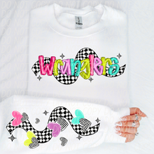 Load image into Gallery viewer, Bright Checkered Mascot With Sleeve Option DTF TRANSFER CSD