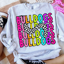 Load image into Gallery viewer, 80’s Stacked Checker Mascots DROPDOWN TRANSFER CSD FEB 26