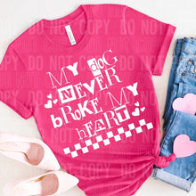 Load image into Gallery viewer, My Dog Never Broke My Heart Checkered DROPDOWN TRANSFER SBB