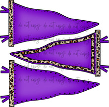 Load image into Gallery viewer, Go Fight Win Triple Leopard Pennant CUSTOMIZED DTF Transfer
