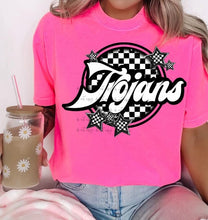 Load image into Gallery viewer, Black White Checkered Retro Star Mascot TRANSFER BIA JAN