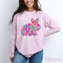 Load image into Gallery viewer, Brushstroke Gold Foil Bunny Side With Bow TRANSFER ARA