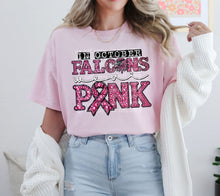 Load image into Gallery viewer, In October Mascots Wear Pink Faux Rhinestone Mascots DROPDOWN TRANSFER