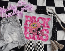 Load image into Gallery viewer, PINK Football Team Helmet Faux Embroidery DROPDOWN TRANSFER TGG