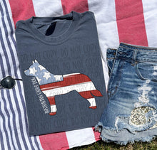 Load image into Gallery viewer, Patriotic Dog Designs White Text SWD MAY DROPDOWN TRANSFER
