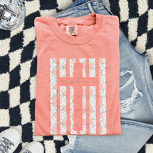 Load image into Gallery viewer, Coral Floral Cross Stripes TRANSFER TCC ET MAR 26