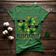 Load image into Gallery viewer, One Lucky Shamrock Gold Glitter DROPDOWN TRANSFER REVEL FEB 26