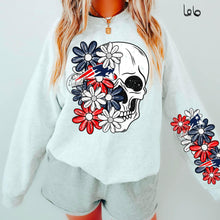 Load image into Gallery viewer, Floral Skulls And Letters Sports Team With Sleeve TRANSFER MMD