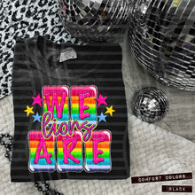 Load image into Gallery viewer, We Are Rainbow Stripes Mascot Dropdown TRANSFER CAP MAY