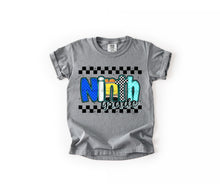 Load image into Gallery viewer, Checker Blue Pencil Plaid School Grades DROPDOWN TRANSFER