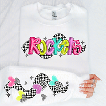 Load image into Gallery viewer, Bright Checkered Mascot With Sleeve Option DTF TRANSFER CSD