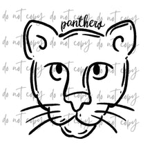 Load image into Gallery viewer, Doodle Single Color Mascots Dropdown TRANSFER