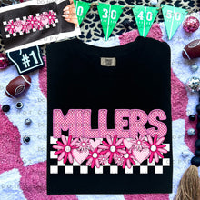 Load image into Gallery viewer, Pink Checkered Floral Faux Embroidery Mascot TRANSFER CAP DEC