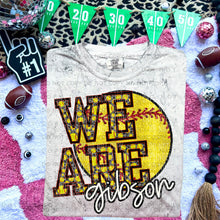 Load image into Gallery viewer, We Are Faux Embroidery Glitter Softball Mascot TRANSFER CAP JAN
