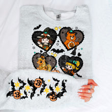 Load image into Gallery viewer, Black Heart Halloween Strawberry Bear Pony Rainbow With SLEEVE OPTION DROPDOWN TRANSFER MOON JULY 25 NOSTALGIC HALLOWEEN COLLAB NDC X MOON