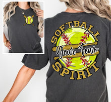 Load image into Gallery viewer, Softball Spirit With Pocket Customized DROPDOWN DTF TRANSFER BIA