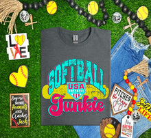 Load image into Gallery viewer, Distressed Softball Family DROPDOWN TRANSFER MAR 26