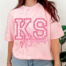 Load image into Gallery viewer, Pink Coquette Bow Heart State(all 50 states available) TRANSFER ECHT MAR