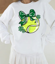 Load image into Gallery viewer, Play Ball Tennis Bow With Flower DROPDOWN TRANSFER BIA