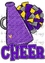 Load image into Gallery viewer, Cheer Megaphone (Add Name) Customized DTF TRANSFER