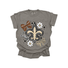 Load image into Gallery viewer, Bow + Flower Football Team DROPDOWN TRANSFER MWG JUNE 25