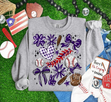 Load image into Gallery viewer, Play Ball Baseball Collage DROPDOWN TRANSFER BIA