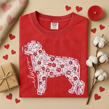 Load image into Gallery viewer, Valentine Red Floral Dog Breed Option DROPDOWN TRANSFER SWD DEC 25