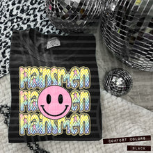 Load image into Gallery viewer, Rainbow Checker Pink Happy Stacked Mascots Dropdown TRANSFER CAP JUNE 25