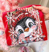 Load image into Gallery viewer, Penguin Stripes Snowflakes TRANSFER AGCM OCT 26