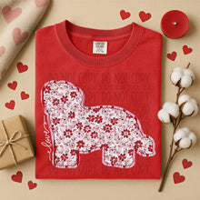 Load image into Gallery viewer, Valentine Red Floral Dog Breed Option DROPDOWN TRANSFER SWD DEC 25