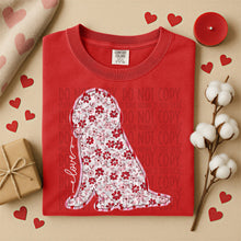 Load image into Gallery viewer, Valentine Red Floral Dog Breed Option DROPDOWN TRANSFER SWD DEC 25