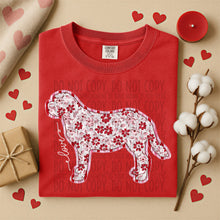 Load image into Gallery viewer, Valentine Red Floral Dog Breed Option DROPDOWN TRANSFER SWD DEC 25