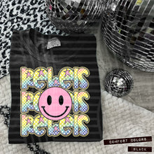 Load image into Gallery viewer, Rainbow Checker Pink Happy Stacked Mascots Dropdown TRANSFER CAP JUNE 25