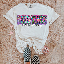 Load image into Gallery viewer, Colorful Checkered Stacked Mascot Dropdown TRANSFER CAP