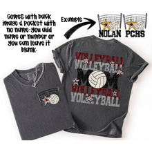 Load image into Gallery viewer, Volleyball Mom Customizable DROPDOWN With Pocket TRANSFER SDD AUGUST