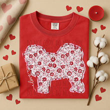 Load image into Gallery viewer, Valentine Red Floral Dog Breed Option DROPDOWN TRANSFER SWD DEC 25