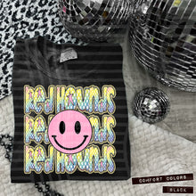 Load image into Gallery viewer, Rainbow Checker Pink Happy Stacked Mascots Dropdown TRANSFER CAP JUNE 25