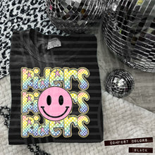 Load image into Gallery viewer, Rainbow Checker Pink Happy Stacked Mascots Dropdown TRANSFER CAP JUNE 25