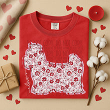 Load image into Gallery viewer, Valentine Red Floral Dog Breed Option DROPDOWN TRANSFER SWD DEC 25