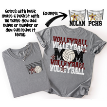 Load image into Gallery viewer, Volleyball Mom Customizable DROPDOWN With Pocket TRANSFER SDD AUGUST