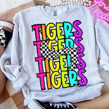 Load image into Gallery viewer, 80’s Stacked Checker Mascots DROPDOWN TRANSFER CSD FEB 26